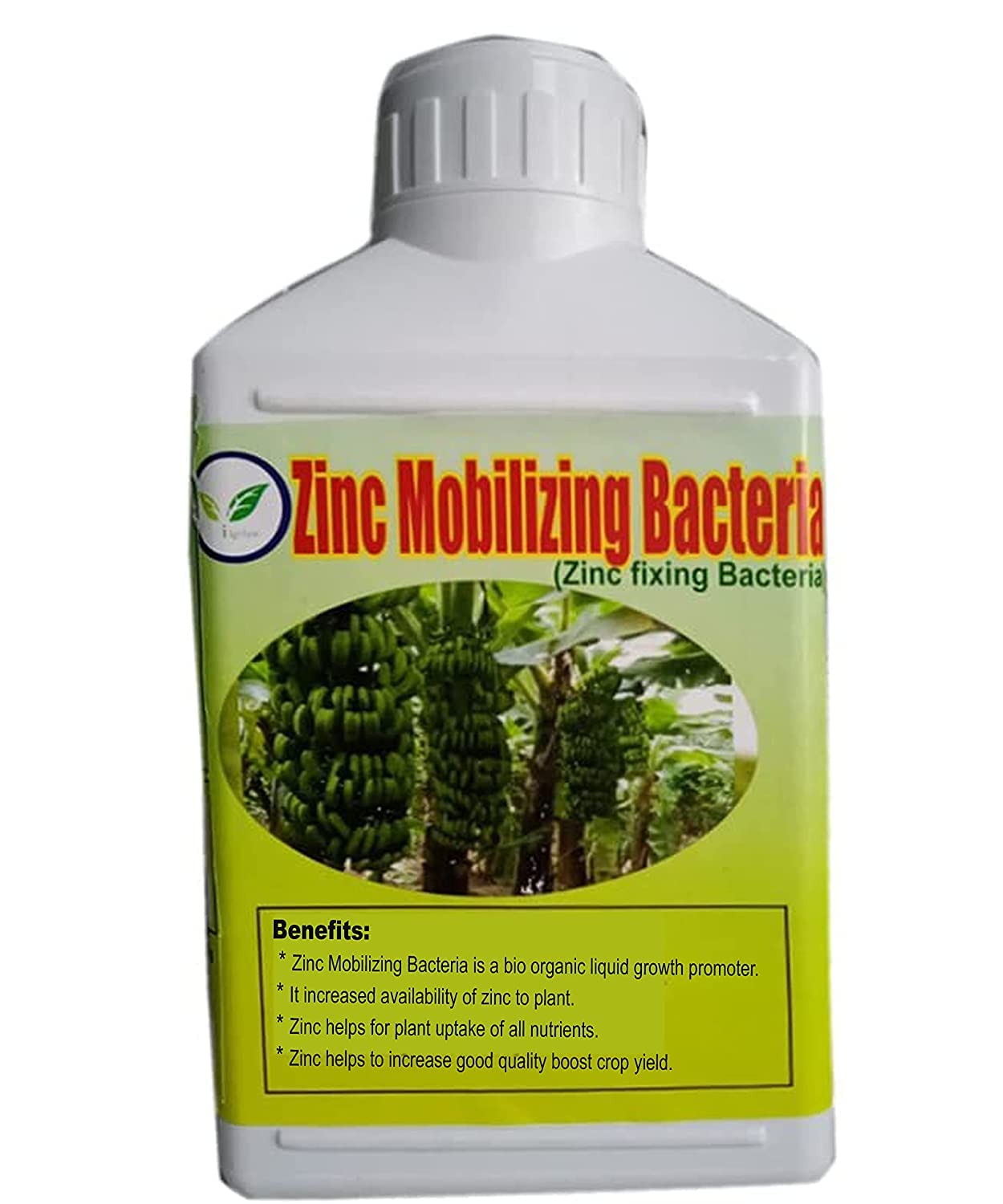 Iagrifarm Zinc/Liquid Growth Promoter- 10 Liter - Zinc Solubilizing Bacteria- India's 1st ISO 9001:2015 Certified Brand for All Crops