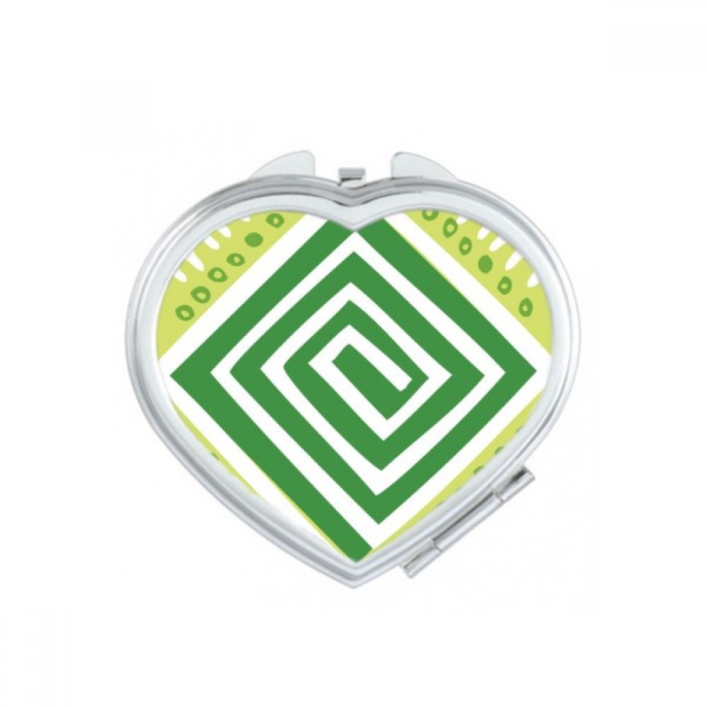 Miroir de poche Mexique totems verts pour maquillage compact et retouches express
