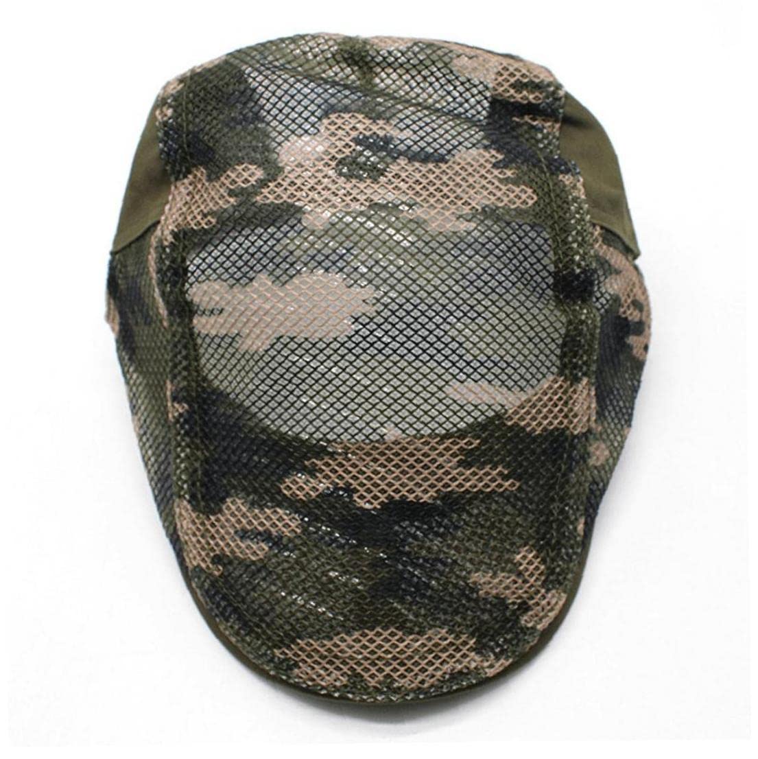 Camuflaje para Hombre Boina Gorras Ejército Verde Primavera Verano Tapa Plana Hombres Algodón Ajustable Masculino Sombrero Boina