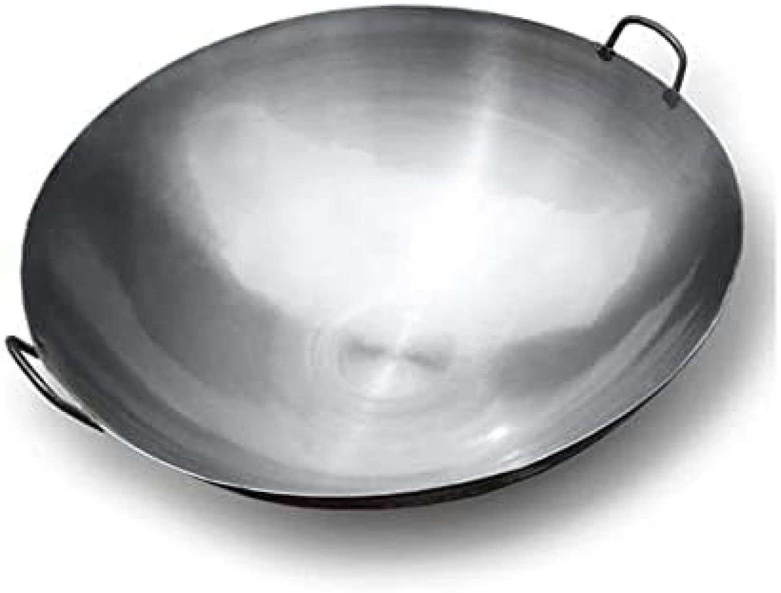 Autentica Padella Wok Cinese in Ghisa Pre-stagionata Grande Wok Profondo con Due Manici Integrati,60 Cm/23,6 Pollici,Constructive23