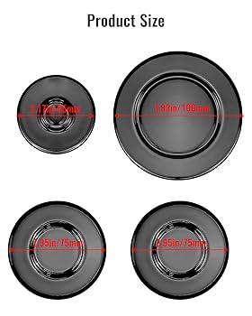 4pcs Cooker Hat Set Oven Gas Hob Burner Crown Flame Cap Replacement Kit, Oven Gas Hob Burner Crown Flame Cap Fits Most Gas Stove Burners