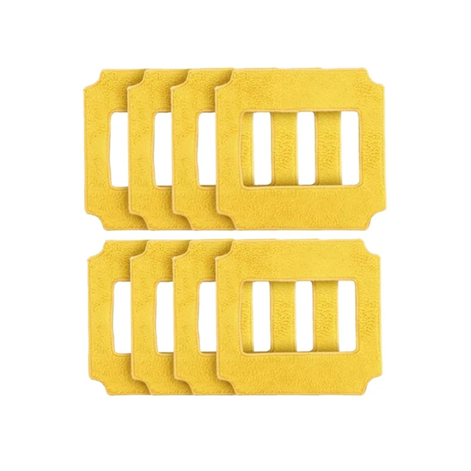 Serpillères jaunes pour robot nettoyeur de vitres Win660 : pack de 8 pads microfibres durables