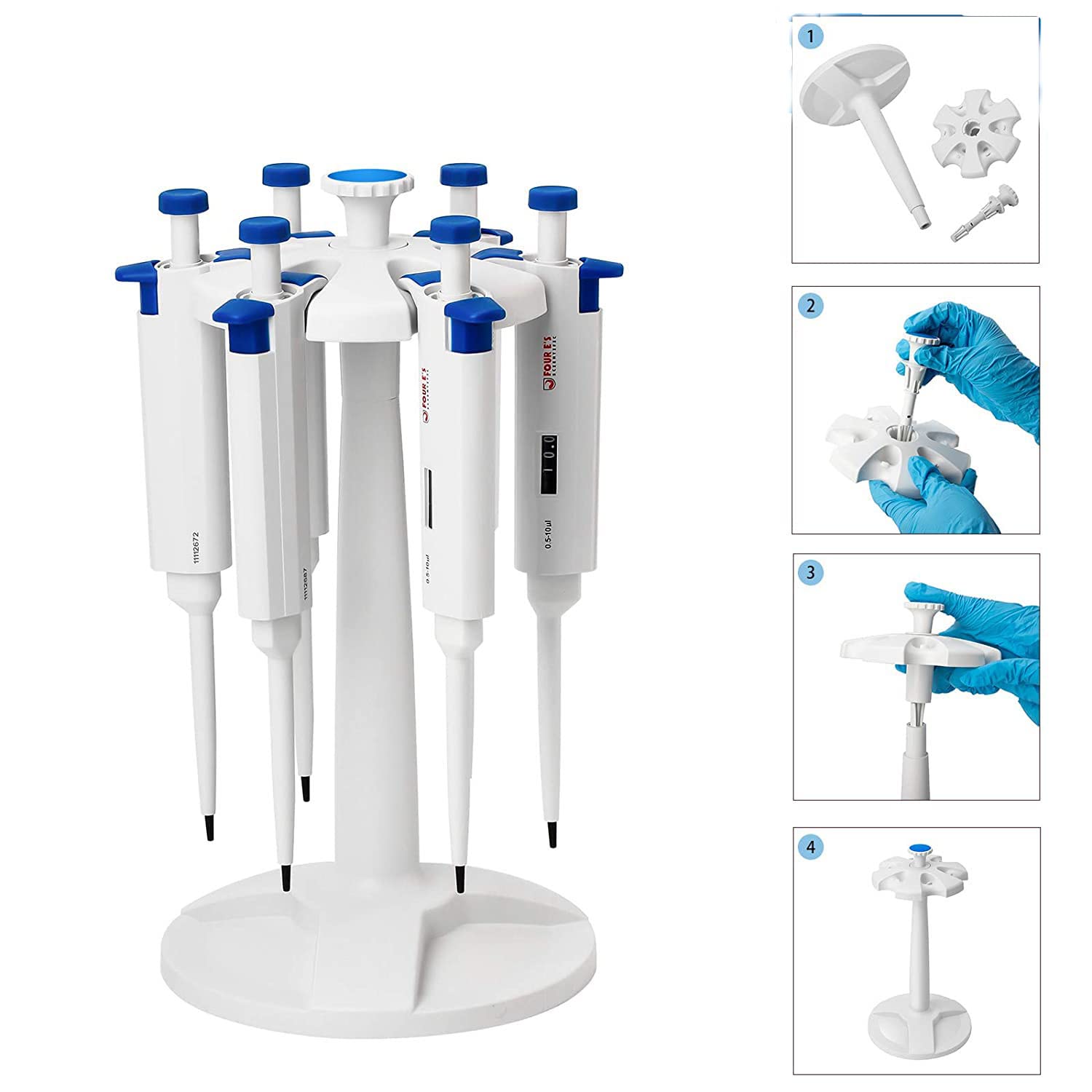 PRECIPETTE Pipette Rack, Lab Micropipette/Pipette Stand Rack, Pipettor