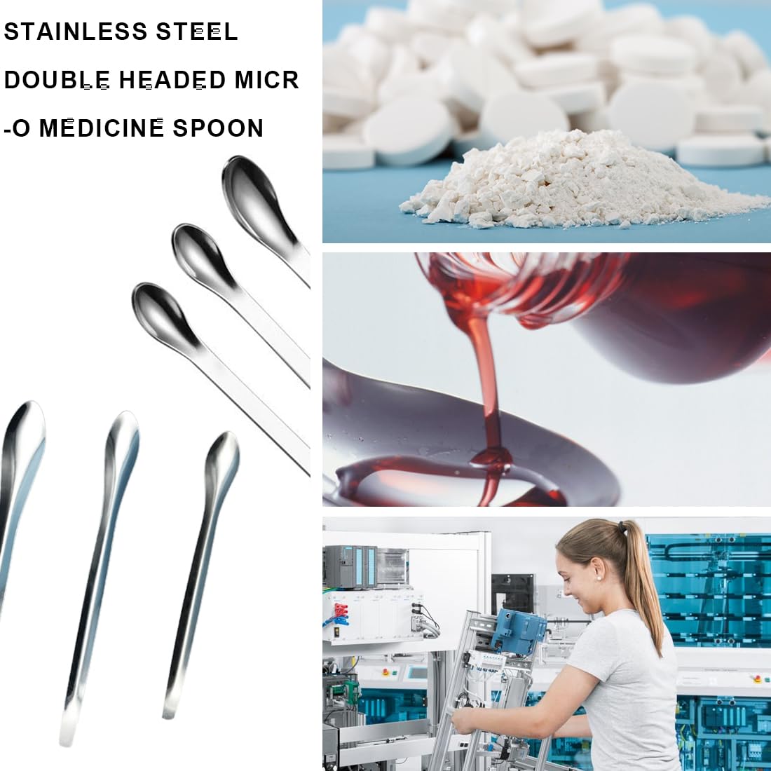 6 pièces en acier inoxydable micro scoop set capsule remplissage laboratoire échantillonnage ensemble pour poudre gel bouchon remplissage laboratoire médecine échantillonnage