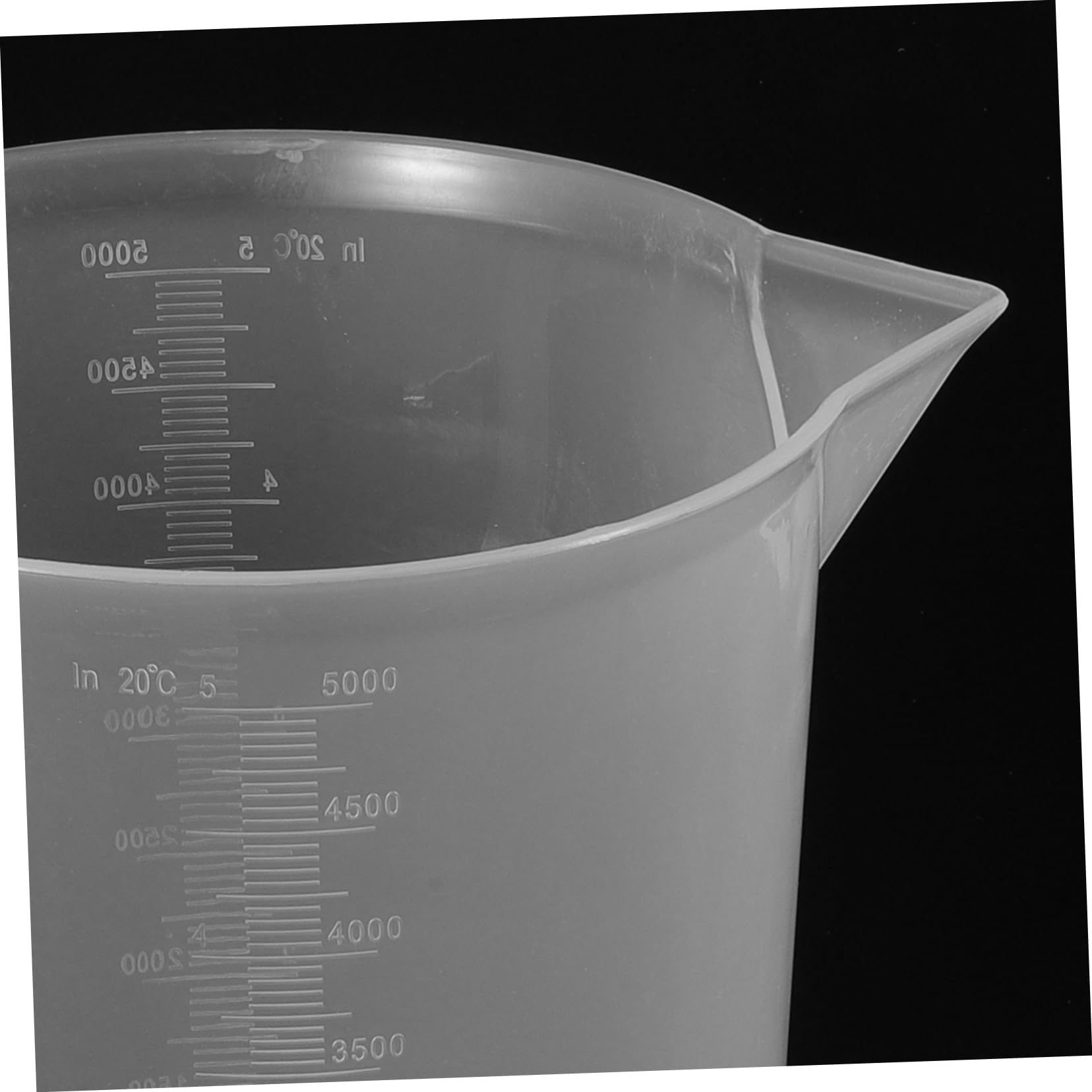 Hemobllo Misurino Graduato 5000ml in Plastica Trasparente Manico Resistente alle Alte Temperature per Utensili da Cucina e Misurazione Precisa di Liquidi, per Cottura e Miscelazione