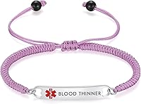Vista 227 de mnmoom Pulseras de alerta médica para mujer, pulseras de identificación médica de corazón de acero inoxidable con grabado gratuito