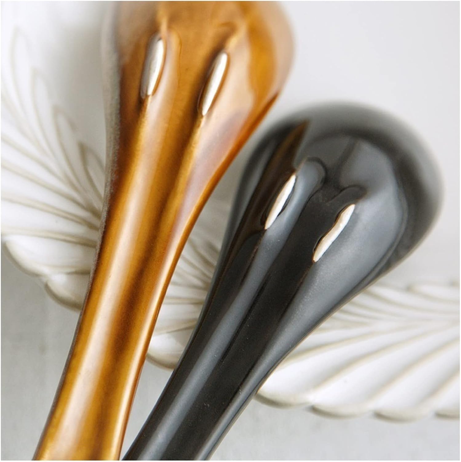 Spoons for Cooking Dessert Spoons Kiln Rice Spoon Soup Spoon Porridge Spoon Home Dining and Restaurant Cooking Blue Spoon Serving Spoons Dinner Spoon(A)