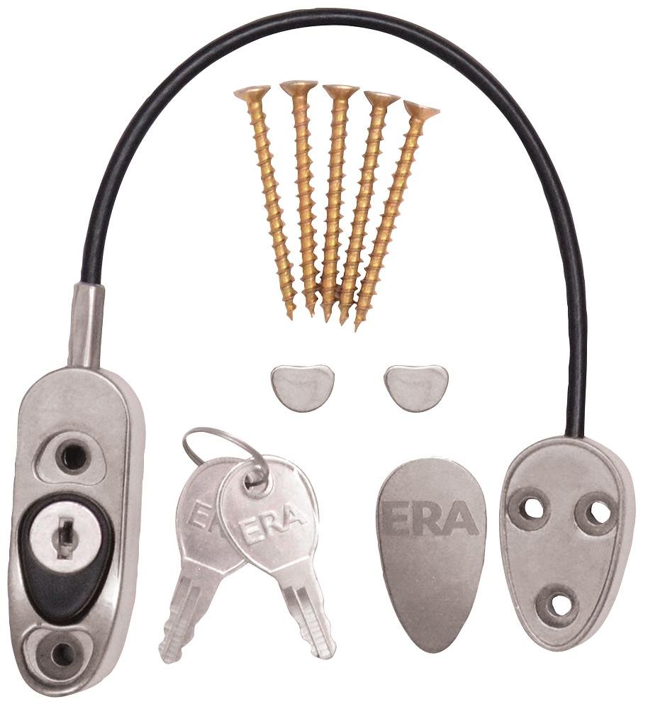Restrictor de bloqueo de seguridad Cromo, Cromo pulido de color, Cerraduras de seguridad para ventanas