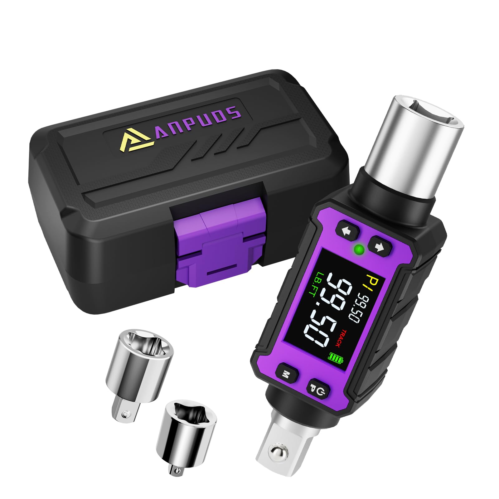 Digital Torque Wrench Adapter Set 1/2" Drive, 2.0-99.6 Ft-Lb/2.7-135 Nm, Digital Torque Wrench Converter with ±2% Accuracy, Preset Function, Data Storage, 3/8” & 1/4” Adapter for Bike, Moto-picture-17