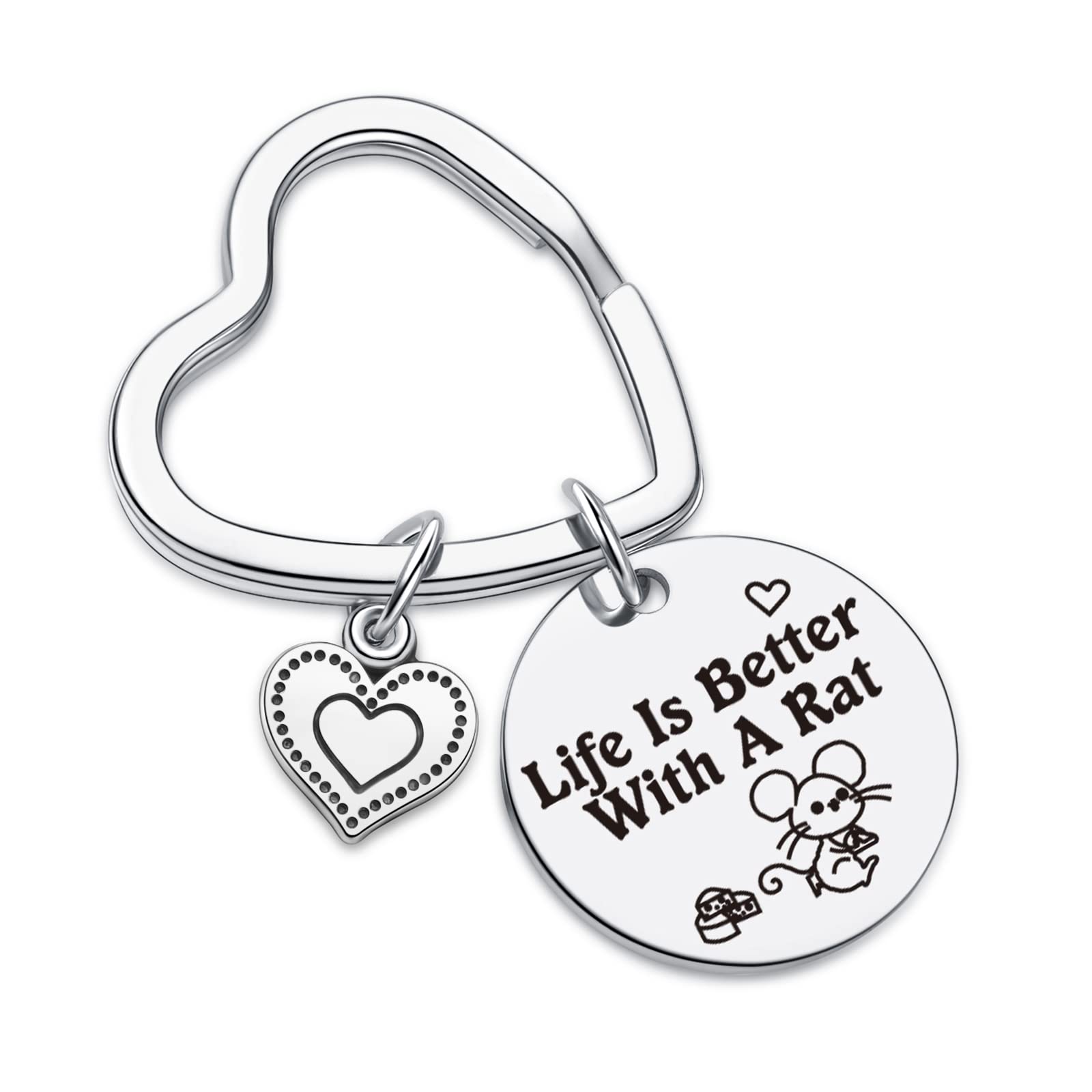 7RVZM Rat Pet Rodent Owner Keychain Rat Stuff Mouse Inspired Keychain Rat Themed Gifts For Mom Keychain