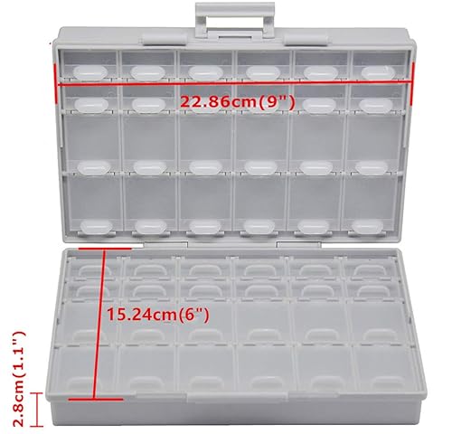 Miniatura 6 de AideTek BOXALL48 - Organizador SMT SMT vacío para 48 tapas, tamaño de 6 pulgadas, 9 pulgadas, montaje en superficie