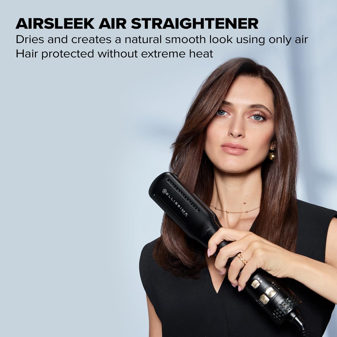 Bellissima Airsleek 2-in-1 Hair Dryer and Straightener, Wet to Dry with No Heat Damage, Ceramic Plates with Keratin Coating for Frizz-Free Hair, More Shine for All Hair Types - Image 2