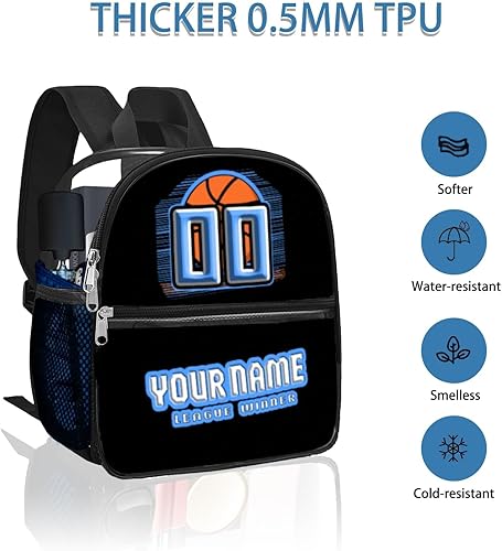 Miniatura 4 de Mochila transparente personalizada para niños y niños, 12 x 6 x 12 pulgadas, aprobada por el estadio, pequeña bolsa transparente de baloncesto, apta