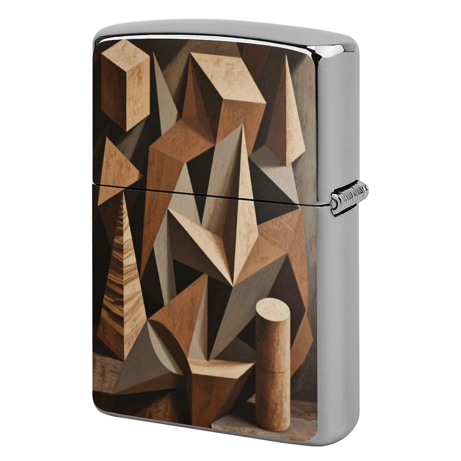 Fekiloot Style Geometry Lighter Case Cover Metal Lighter Case