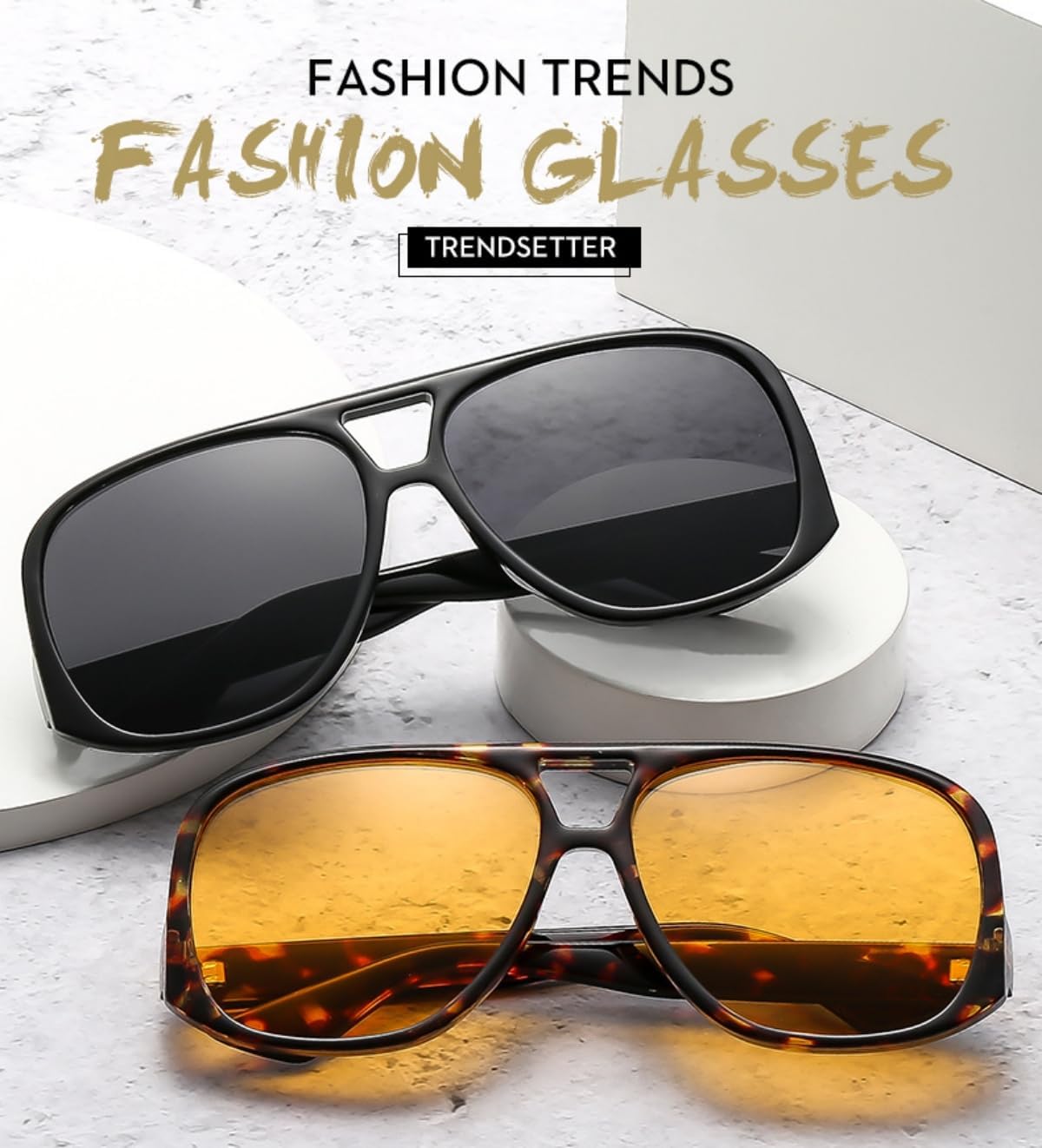 Retro Square Aviator Sunglasses for Women Men Oversized Trendy Style Vintage 70s Square Aviators Sun Glasses thumbnail