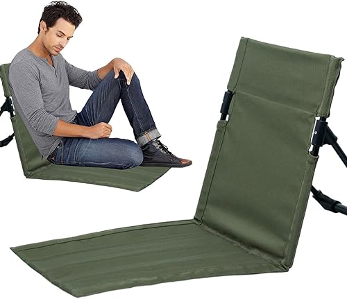 Miniatura 7 de BIOTAT Silla plegable para camping, silla de canoa, silla de playa ligera, asiento plegable con respaldo de apoyo para eventos deportivos y