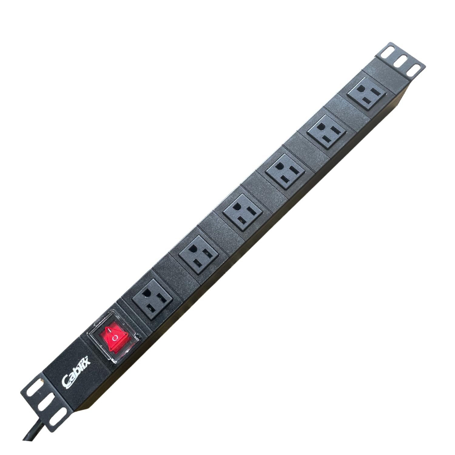 1U 19" Rack Mount Power Distribution Unit (PDU) NEMA 5-15R, Aluminum Housing, 15A 125V, 3Gx16AWGx2M Power Cord, UL Listed (6-Outlet 15A)