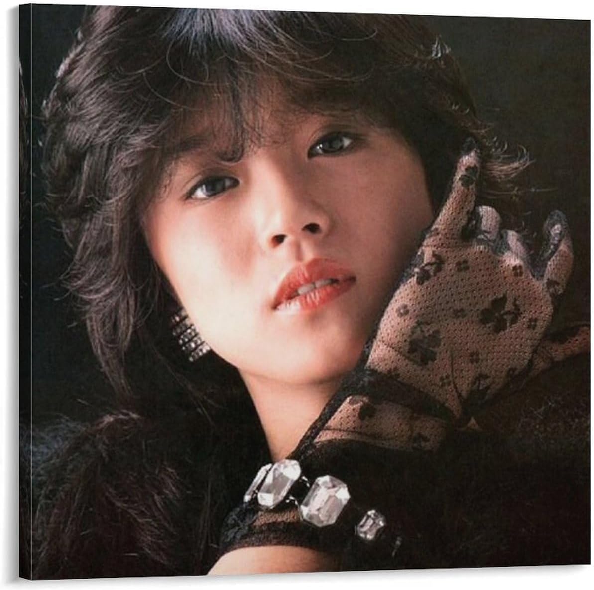 中森明菜 写真ポスター キャンバス 芸術 ポスター 壁アート 画像 印刷 現代 寝室 装飾 ポスター ホームアートワーク24x24i