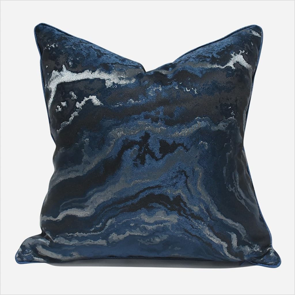 HBJWOV Irregular Stripes Living Room Hotel Pillow Case Dark Chinese Sofa Study Cushion