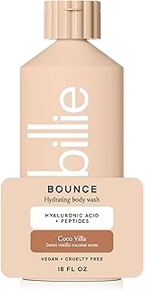 Billie Bounce, Hydrating Body Wash, Hyaluronic Acid + Peptides, Hydrating & Replenishing,18Fl Oz