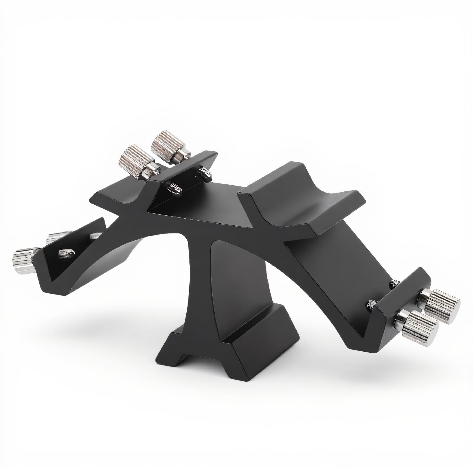 Soporte de Montaje de Alcance de Buscador Triple, Buscador de Telescopio Astronómico Estante de Ranuras Fijas 3 Ranuras Base de Soporte de Montaje de de Milano de Metal Completo,