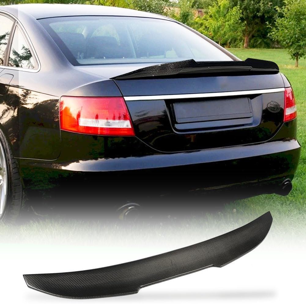 A6 Carbon Fiber Trunk Spoiler Compatible with Audi A6 C6 A6 Sline S6 Sedan 2008-2011 Auto Rear Boot Lid Highkick Spoiler Wing Lip Factory Outlet