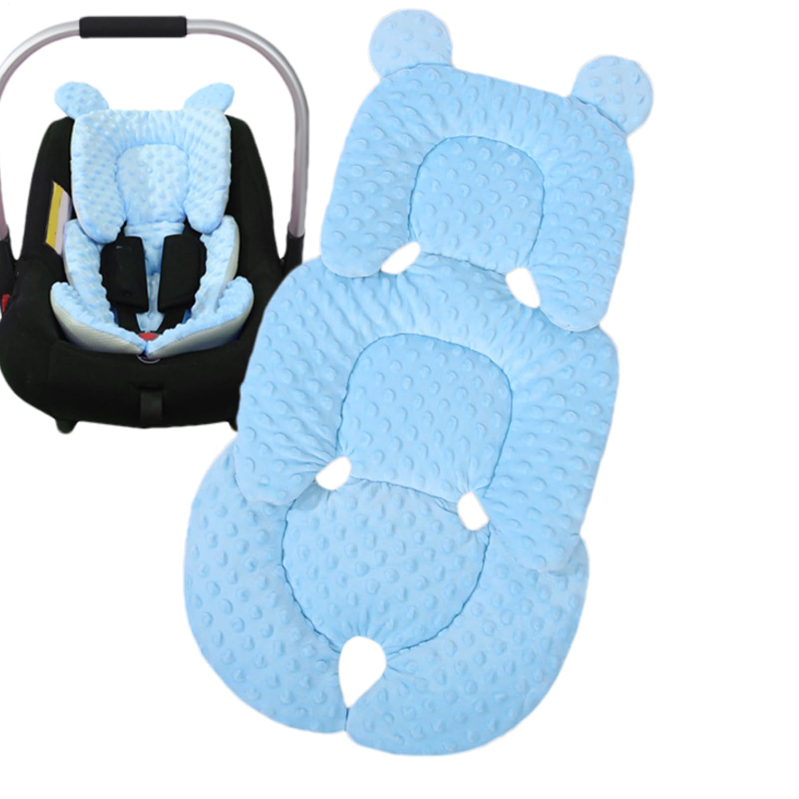 Colchoneta Silla Paseo Universals - Almohadilla Reversible para Cochecitos, Transpirable Y Cómoda 100% Algodón Funda Carrito Bebe, Cojín Doble Cara para Silla De Auto Y Carrito para Verano