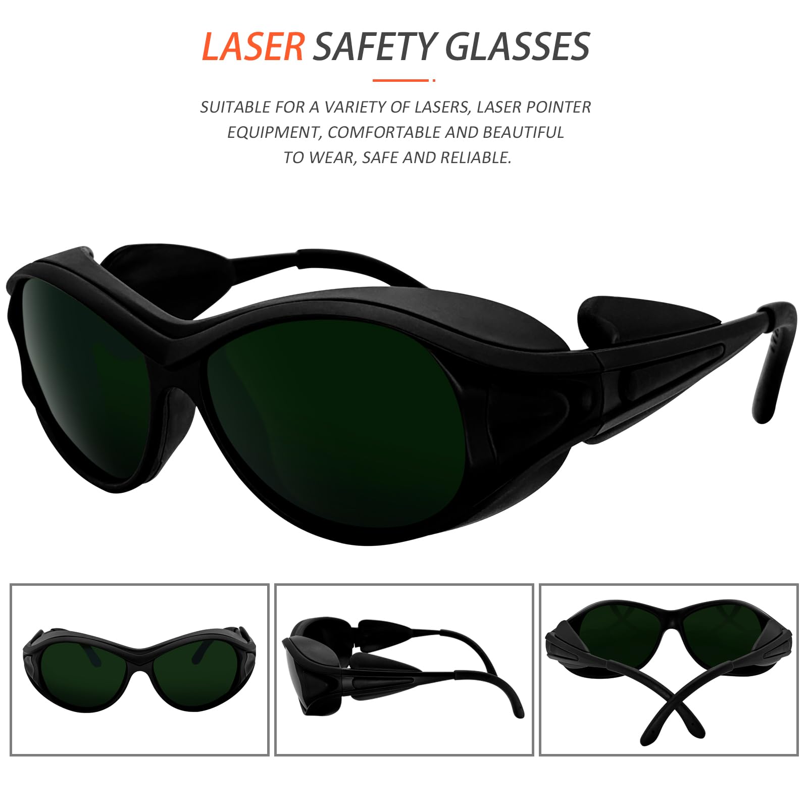 2 Stück Rotlichttherapiebrille, IPL Laser Sicherheitsbrille 200-2000nm Augenschutz für Bräunungsbrillen und Rotlichttherapie