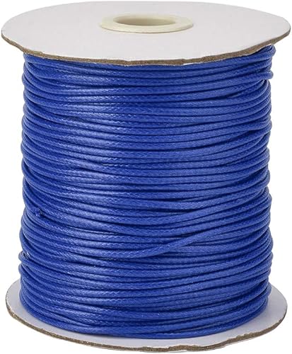 Vista 63 de Cheriswelry 90 yardas/rollo de 0.079 pulgadas, cordón encerado negro de poliéster coreano, joyería de cuentas, hilos para manualidades, cuerda