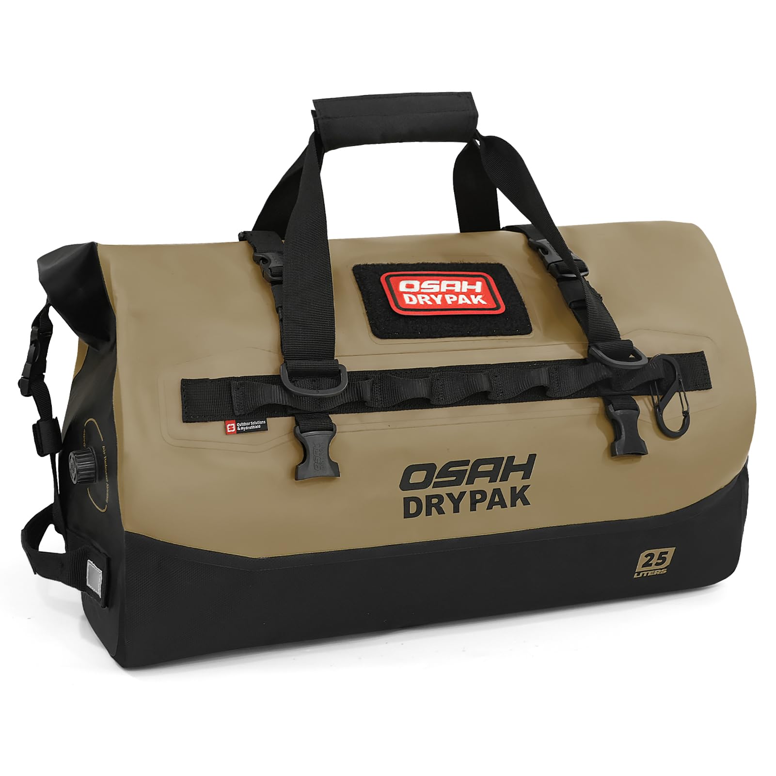 OSAH DRYPAK Waterproof Duffel Bag 25L/40L/60L – Heavy-Duty Motorcycle Tail Bag, Roll-Top Dry Bag for Travel, Camping, Boating, Kayaking, Outdoor Adventure