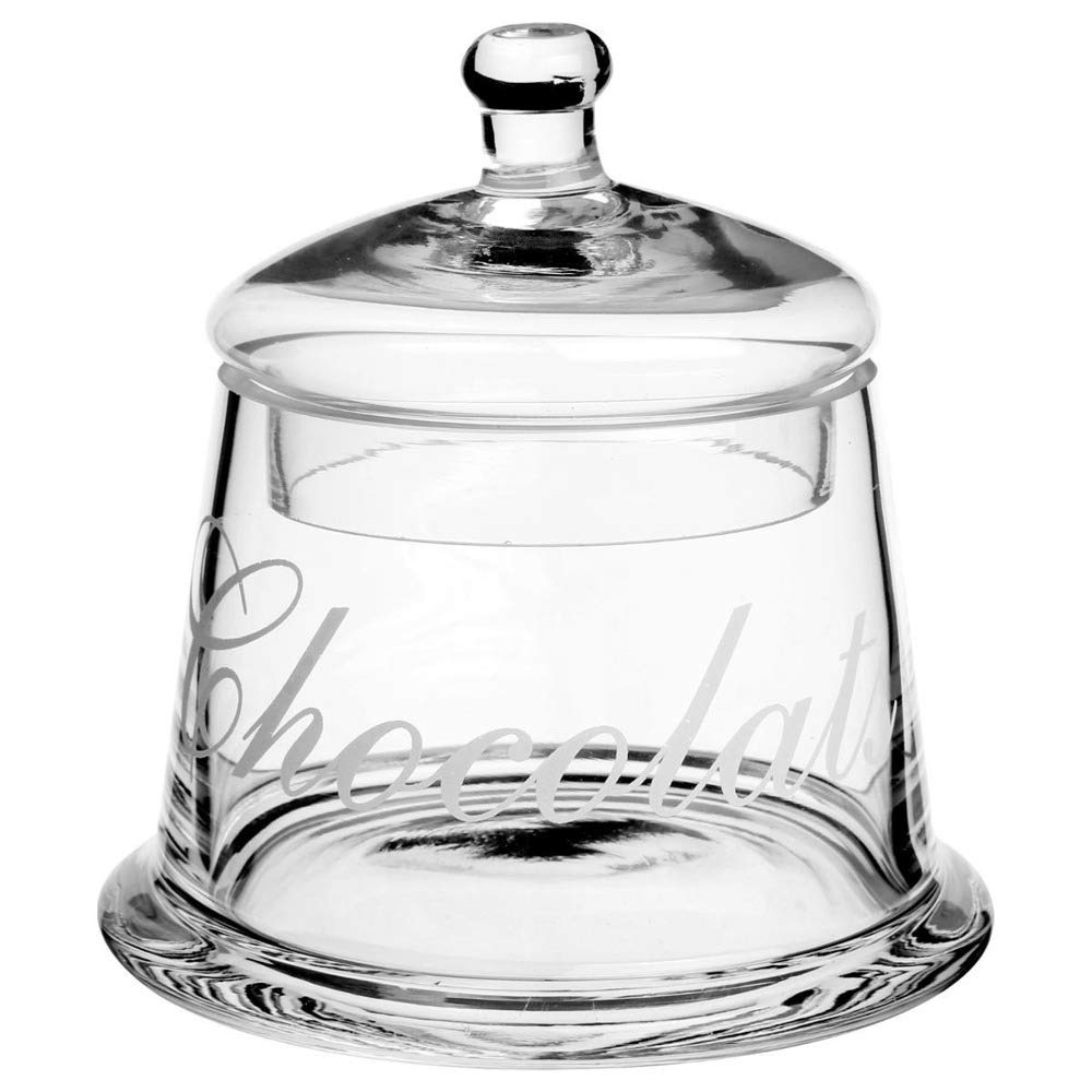 Bonbonnière en verre Chocolat 321 pot à bonbons transparent design