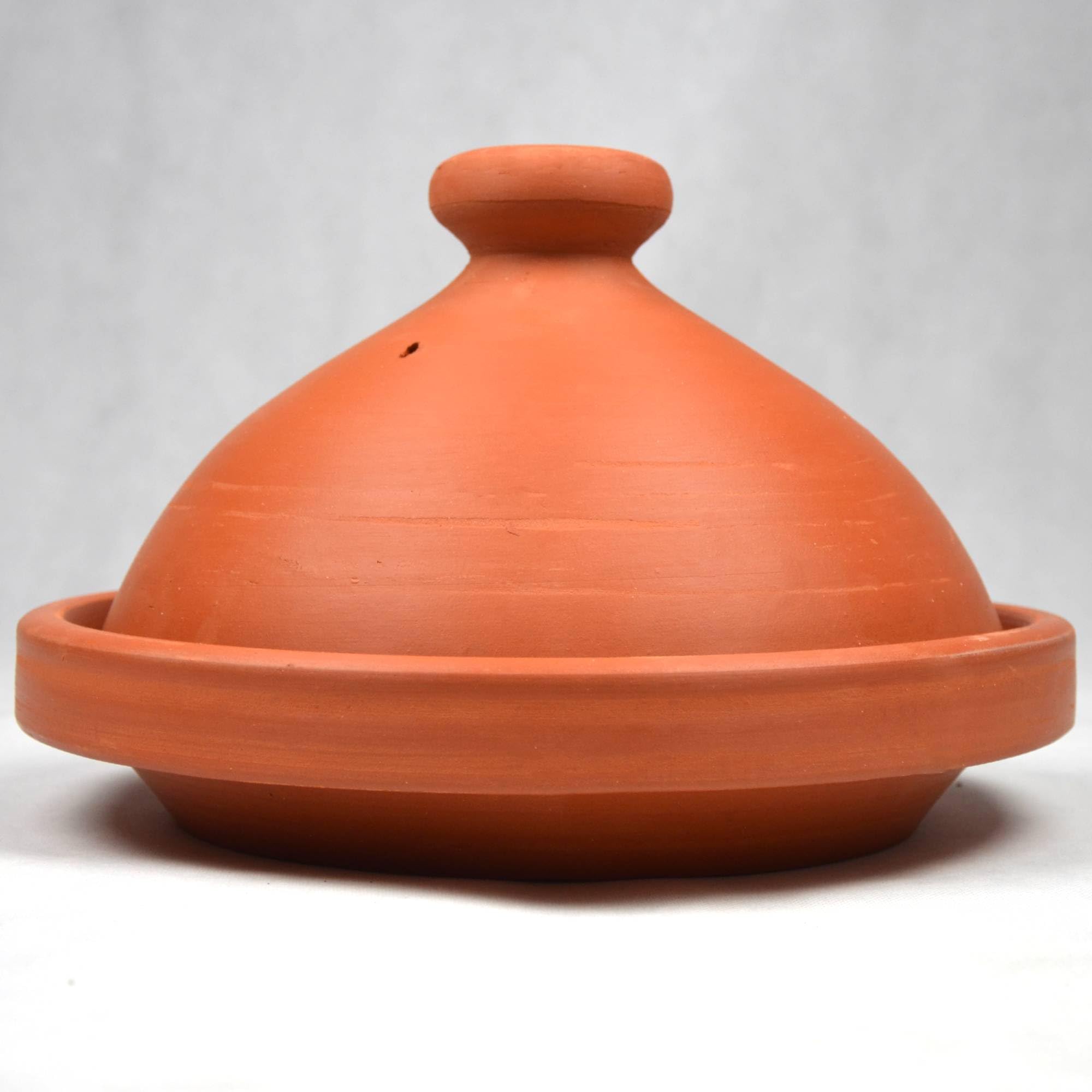 L'ORIENT Marokkanische Tajine, Original Tontopf aus Marokko, Kochtopf Ø 35cm, Schmortopf Unglasiert, Tontopf zum Kochen für 6-8 Personen