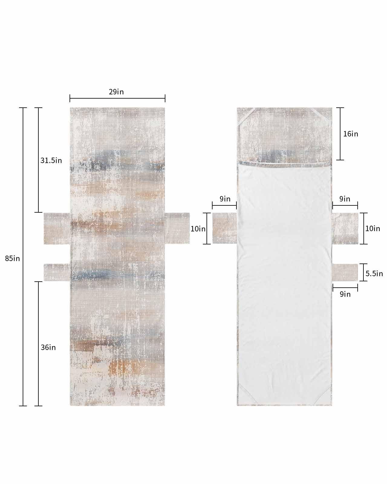 Abstract Art Beach Pool Patio Lounge Chaise Chair Cover Towel with Pockets,Absorbent & Quick Dry Microfiber Towel Cover Bag Summer Travel Accessories for Sunbathing Modern Ombre Rustic Painting