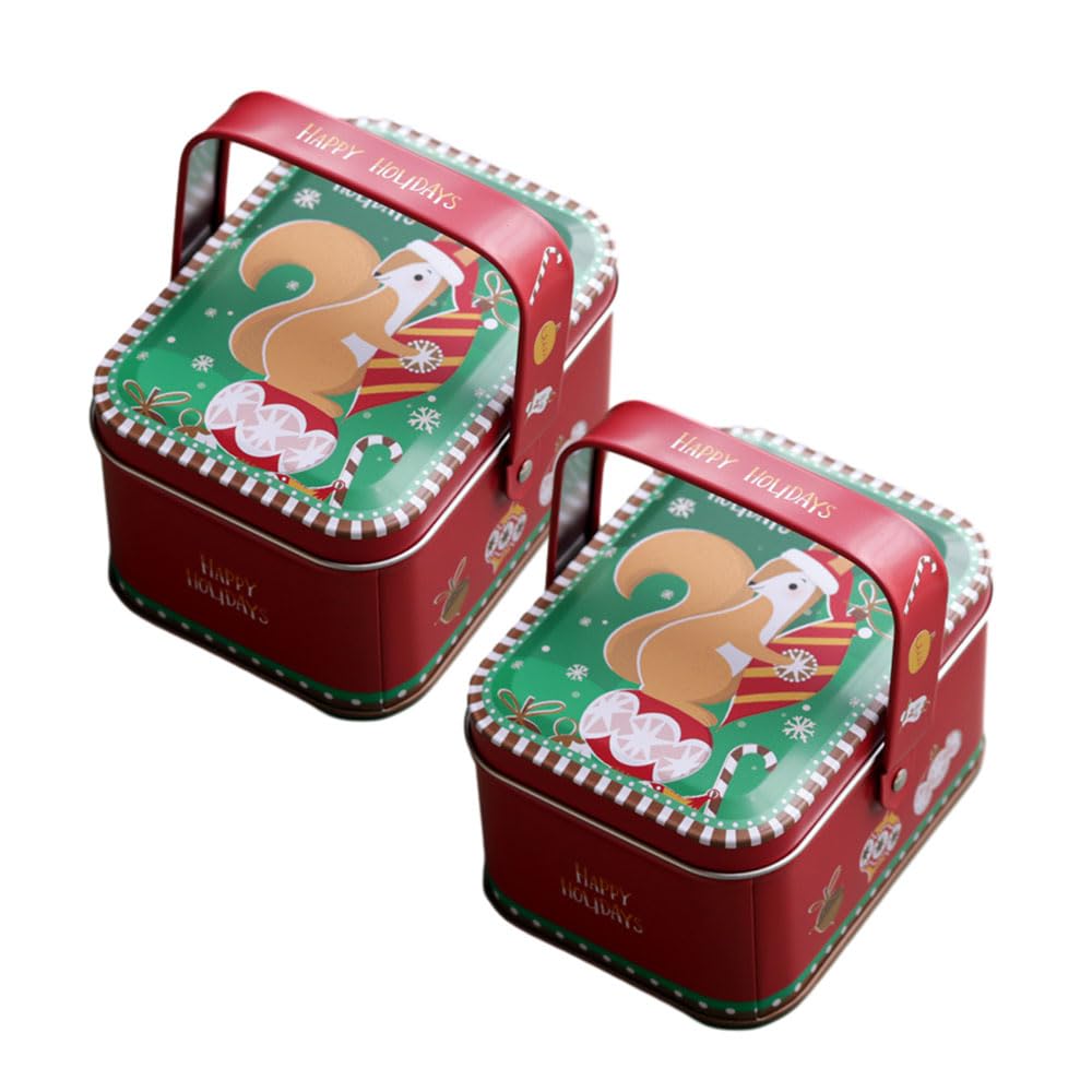 NUOBESTY 8 Stück Weihnachts Keksdosen Blech - Dekorative Dosen Für Süßigkeiten