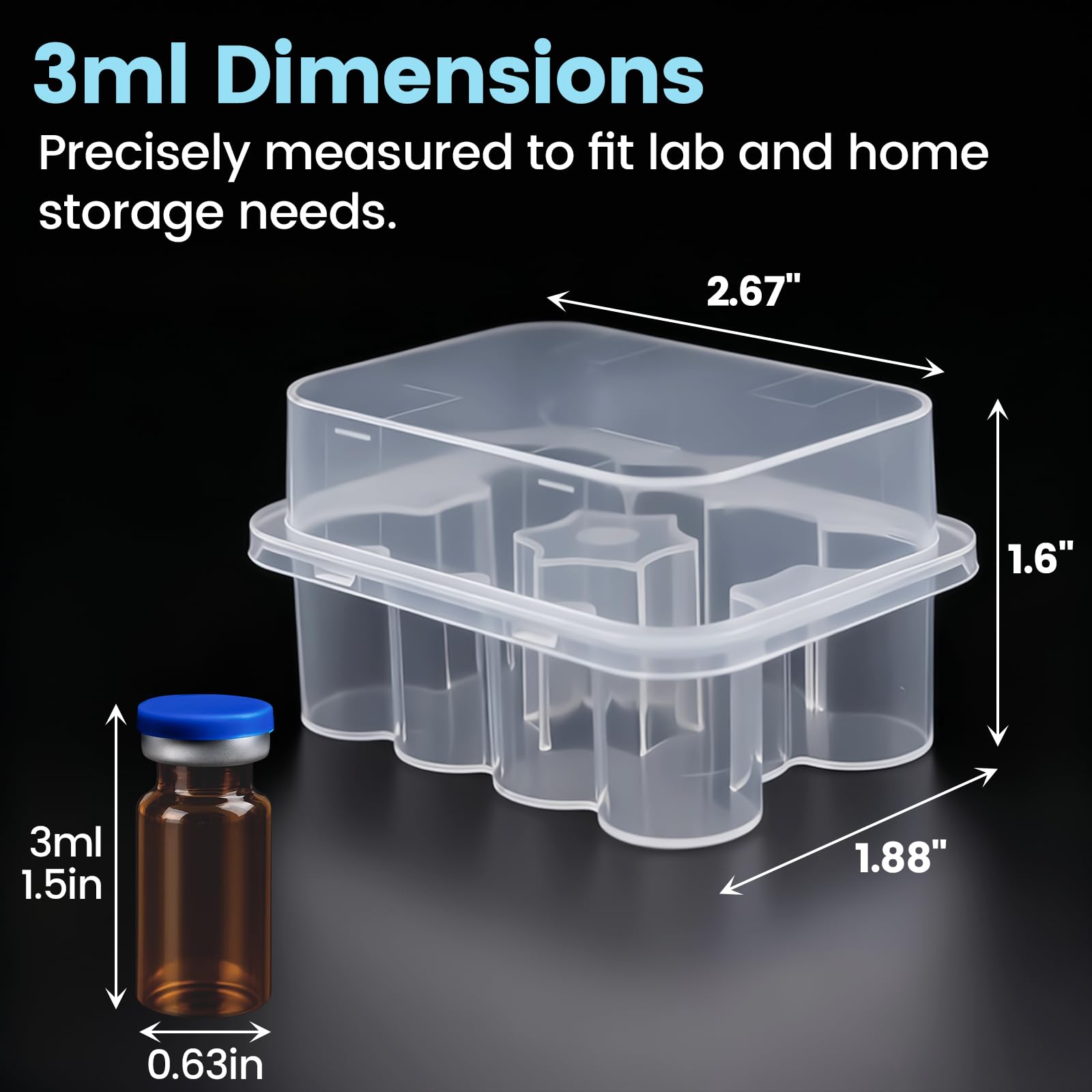 Amazon.com: KBVASOTZ 20-Slot Refrigerator Organizer for 3mL & 10mL Vials |  Stackable Peptide & Insulin Case for Fridge/Freezer | Secure Vial Holder  for Diabetic Care, Medications, Semaglutide : Health & Household