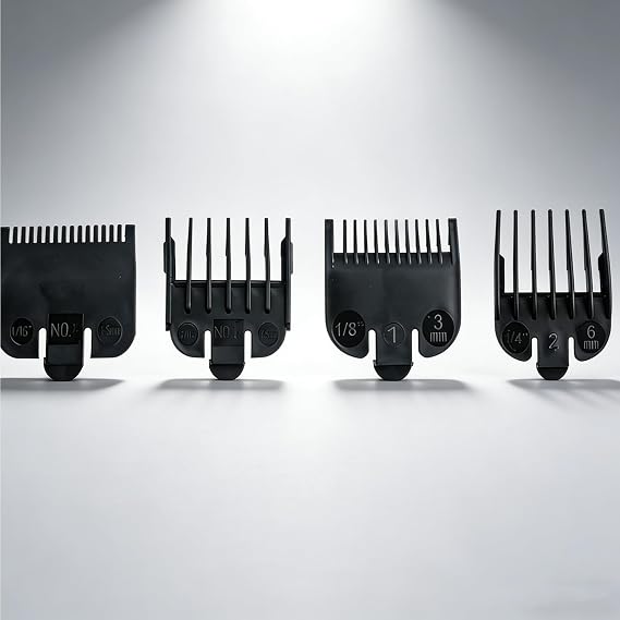 4Pcs Hair Clipper Guards,Black 1.5mm 3mm 4.5mm 6mm Clipper Guard Set