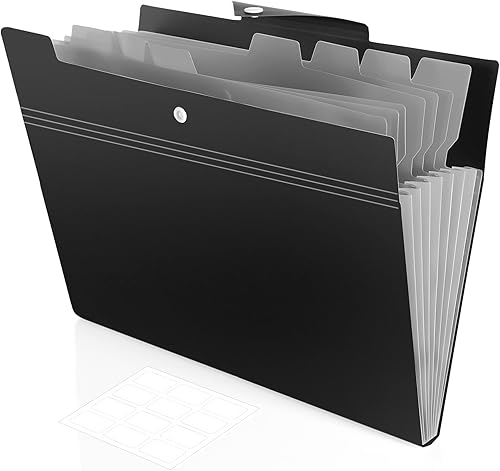 Miniatura 6 de Antner Paquete de 4 organizadores de archivos de acordeón tamaño carta, carpeta de archivos expandible de 8 bolsillos, bonitas carpetas para