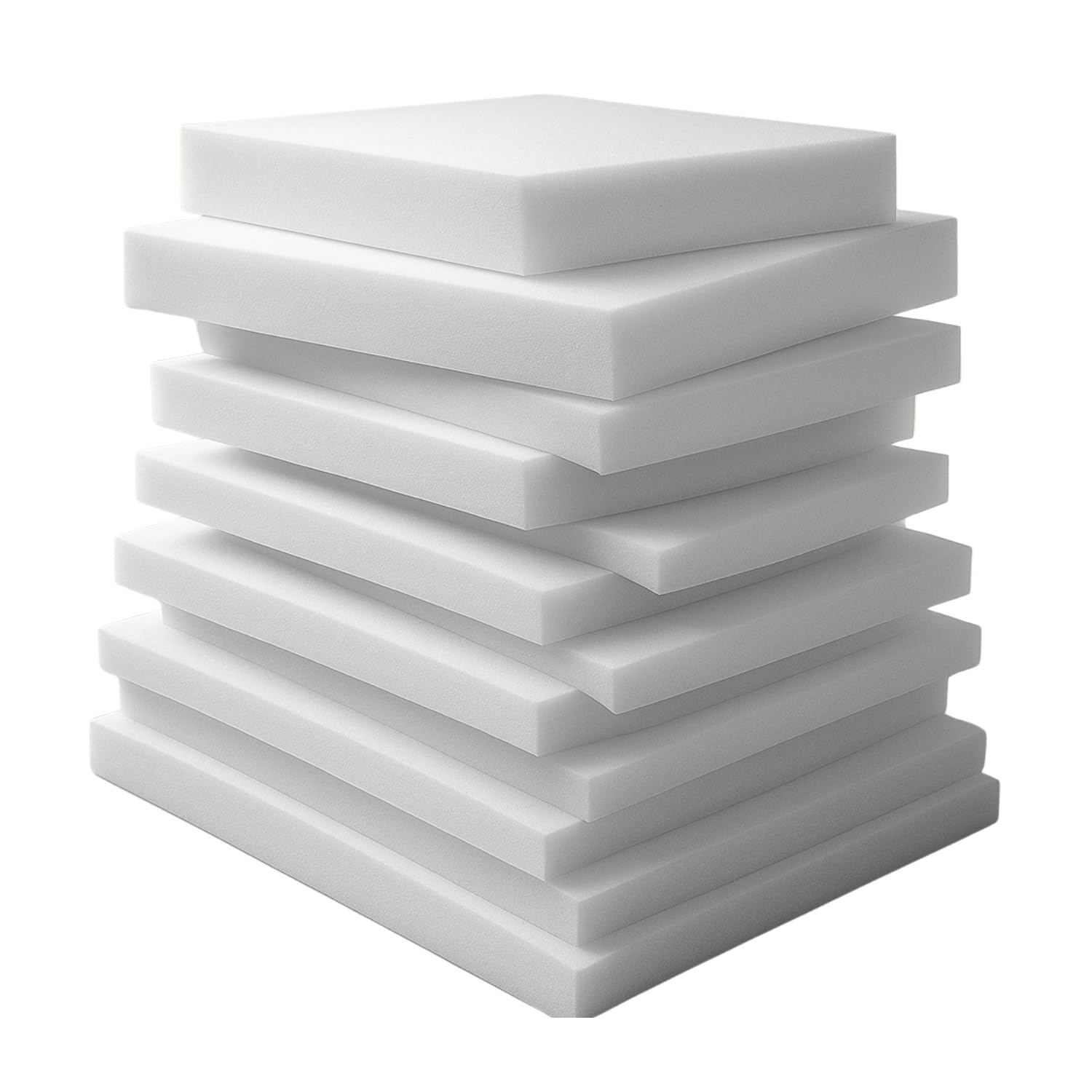 Dazzle Collection® Upholstery High Density White Medium Firm Foam Cut To Any Size for Cushions Seat Pad Seating Dining Seat Stool Chair DIY Art and Craft and Other Upholstery Use (12” x 12” x 1”)