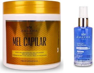 Mel Capilar Máscara Repositora De Colágeno 500g Amakha Paris