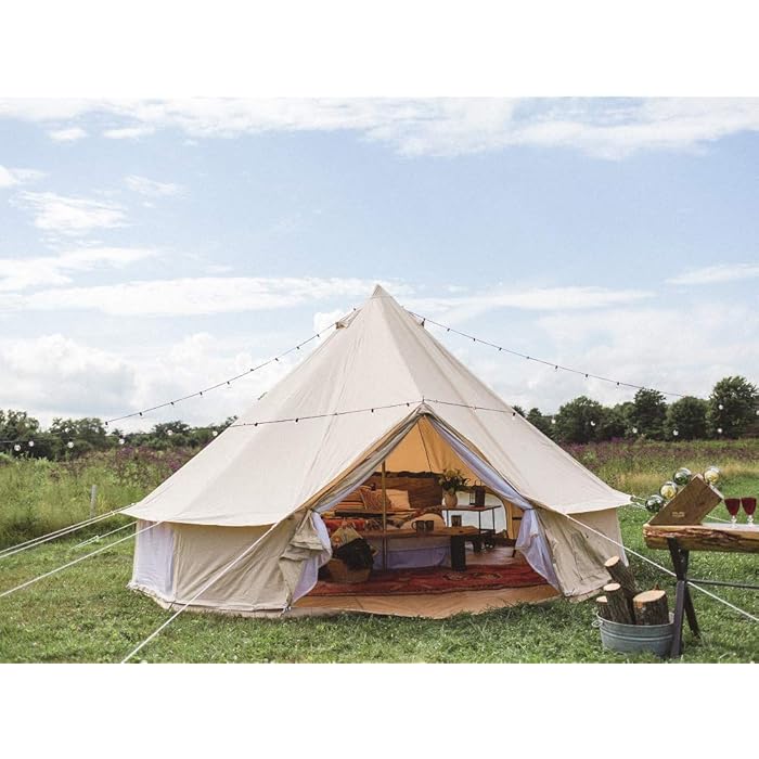 Buy Outdoor Glamping Safari Tent Luxury Cotton Canvas 3M/4M/5M/6M Yurt