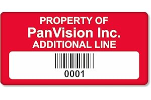Custom Asset Tags with Barcode | Property ID Labels | 0.75" x 1.5"