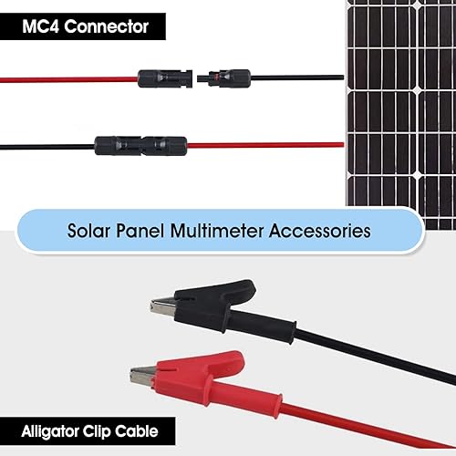 Miniatura 5 de Medidor de potencia de panel solar de 800 W, monitor multímetro de panel fotovoltaico de mano, amplificador de voltaje MPPT con pantalla LCD