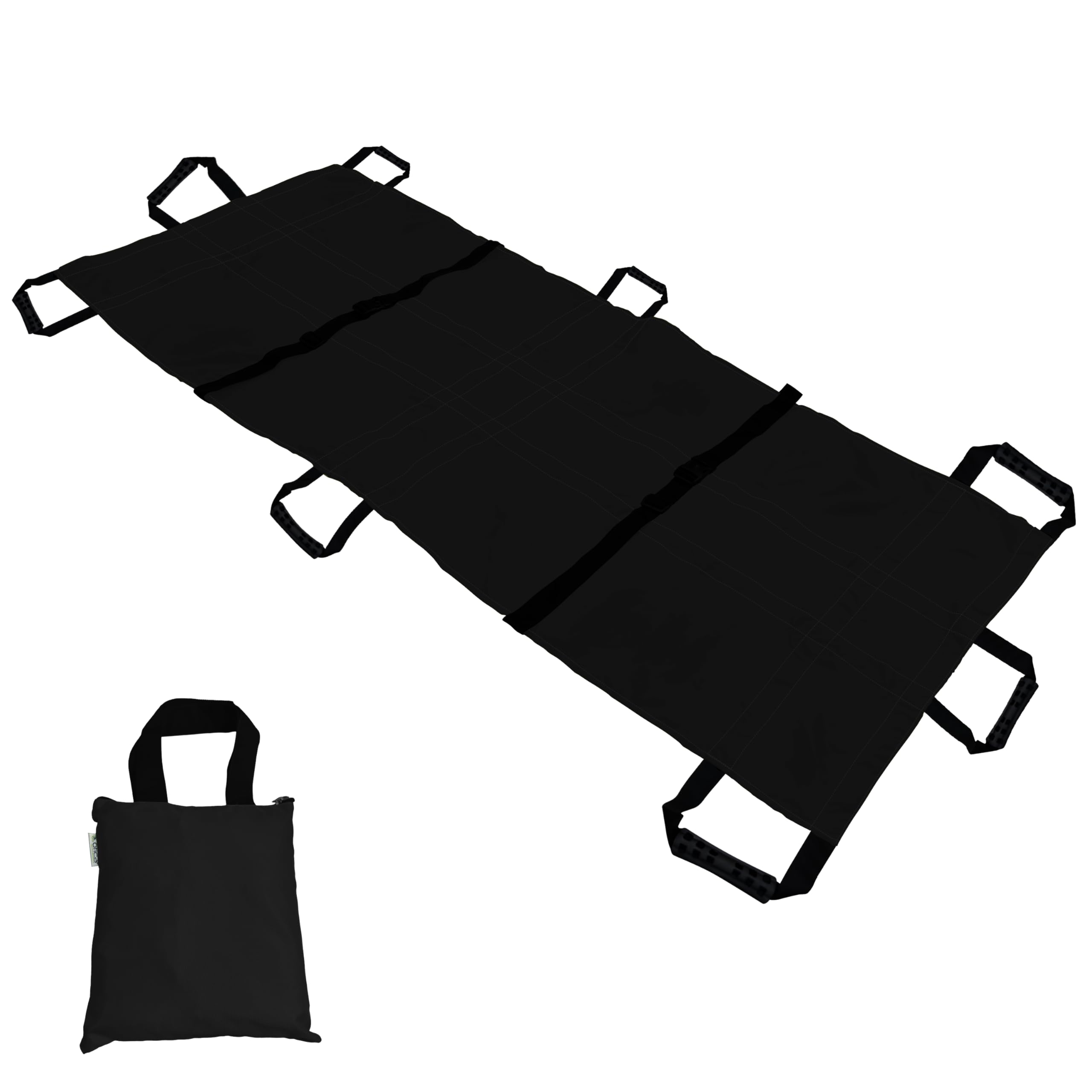 OTICA Foldable Soft Stretcher For Medical Use - Portable Waterproof Stretcher For Patient, Emergency Use | Patient Transport Stretcher | Black Stretcher With Carry Bag Support Upto 110kg Weight