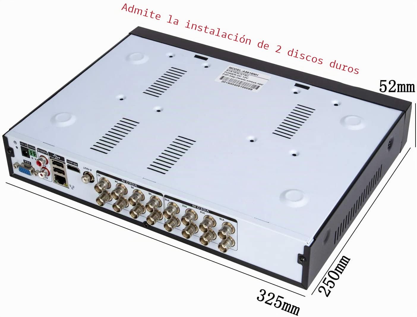 16CH 1080N híbrido 5-en-1 AHD DVR (1080P NVR+1080N AHD+960H analógico+TVI+CVI) autónomo DVR CCTV vigilancia Sistema de Seguridad grabadora de vídeo detección de Movimiento