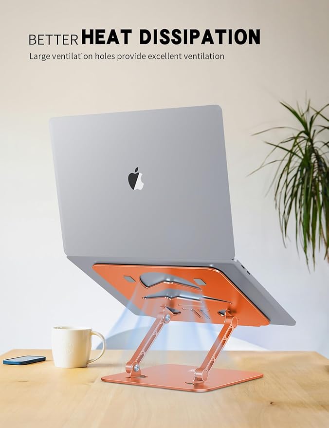 Soporte para Portátil Ajustable y Plegable, Naranja, 15.6" miniatura 5