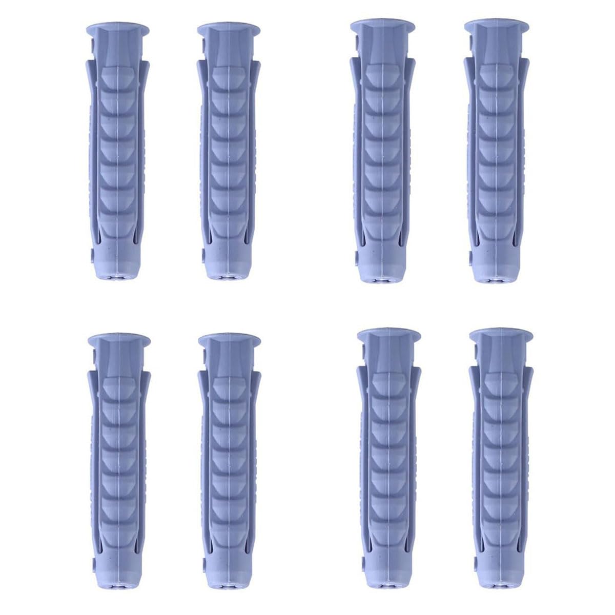 Concrete Wall Anchors for TV Mount Installation - Suitable for Concrete or Brick Walls - Durable Plastic Anchor Bolts 10x50mm Grey Drywall Anchors 8pcs