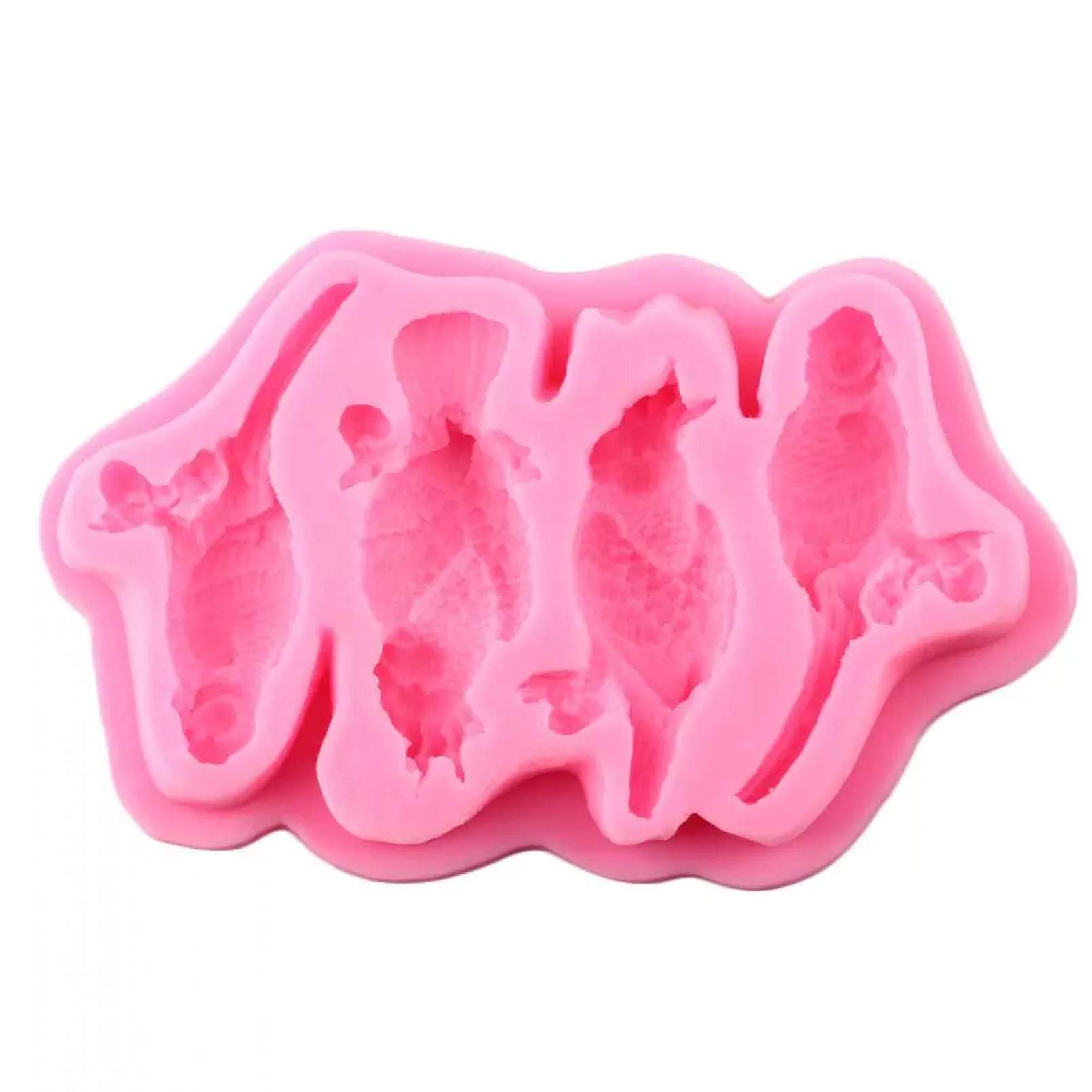 Stampo in silicone 3D a forma di pappagallo, mousse, dessert, mousse