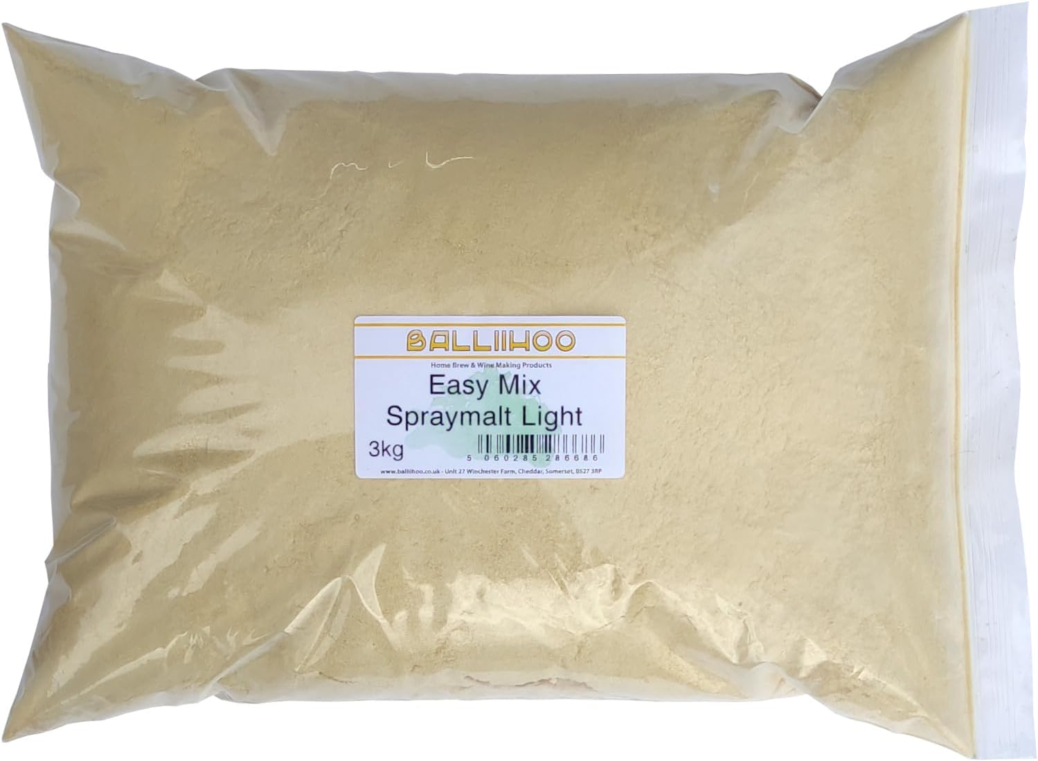 BALLIIHOO Easy Mix Spraymalt Light - 3Kg Bag - Dried Malt Extract - DME