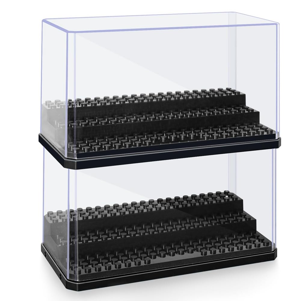 Minifiguren-Präsentationsbox, Stapelbare, Staubdichte Baustein-Präsentationsbox für Actionfiguren-Spielzeug