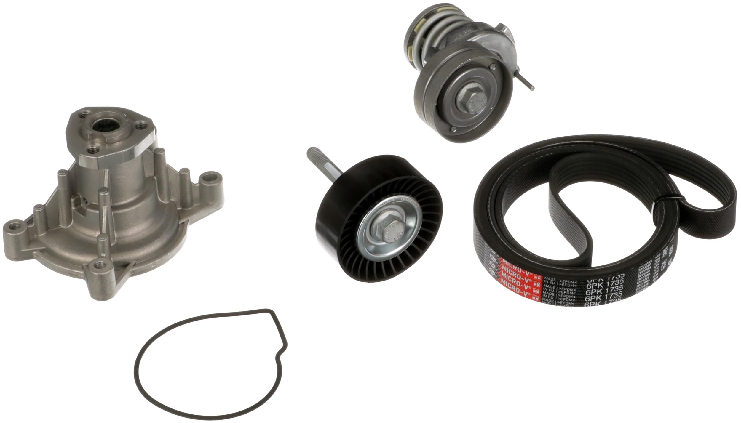 GATES KP76PK1735 Bomba de agua + kit de correa poli V con bomba de agua negro